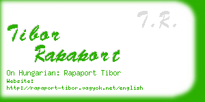 tibor rapaport business card